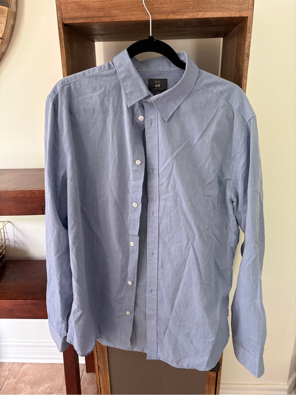 H&M Pale Blue Men's Button-Down Dress Shirt